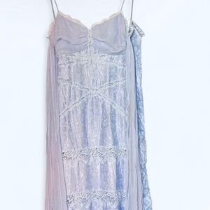 Elegant Silk Gown with Lace Detailing